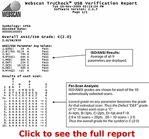 WEBSCAN TruCheck 401 条形码检测仪