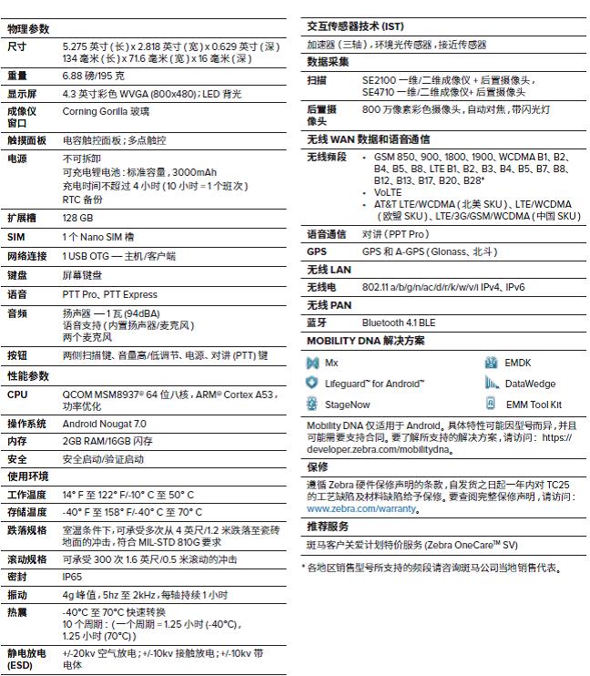 Zebra TC25数据采集器